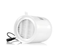 Moonjor 4 Inch Inline Duct Fan, DC 12V Extractor w/Filter Mesh, Check Valve for Bathroom Vent Room Basement Greenhouse Attic Kitchen (4inch DC Axial Fan)