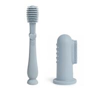 Moonkie Baby Finger Toothbrush Tongue Oral Cleaner Kit for 3 Months +, 2 Pcs (Cloud)