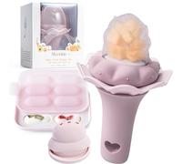 Moonkie Baby Fruit Feeder with Freezer Tray | BPA Free Silicone Baby Food Feeder with Two Sizes Pouches | Baby Shower Gifts | 4 Months+ Led Weaning, 1 Pack(Pale Mauve)