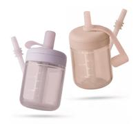 Moonkie Baby Straw cup | Silicone Toddler Sippy Cup Training Cup with Straw Lid | BPA-Free Drop-Proof Cup | Baby Led Weaning | 6 Months+, 5 oz, 2pack