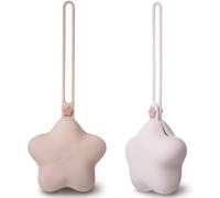 Moonkie Dummy Case,2 Pack Silicone Dummy Holder Case,BPA-Free Pacifier Holder Storage Box,Cute DummyBox,Universal PacifierCase for Travel,Home,Baby Essentials for Newborn Baby Gifts(Blush/Soft Lilac)