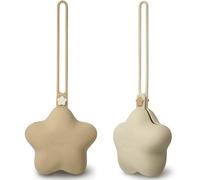 Moonkie Dummy Case,2 Pack Silicone Dummy Holder Case,BPA-Free Pacifier Holder Storage Box,Cute DummyBox,Universal PacifierCase for Travel,Home,Baby Essentials for Newborn 0-6-12 Months(Croissant/Sand)