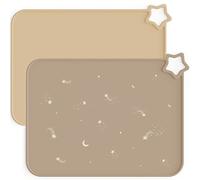Moonkie Silicone Placemats for Baby & Kid, Stain Resistant Non-Slip Toddler Food Mats Eating Table Mat with 2 Packs(Warm Pink/Muted)