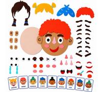 MOONLAND Felt Emotion Making Faces Kit, Social Emotional Learning Toy Set