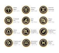 MOONLIGHT 12 Constellation Charm Bracelet 4.8Mm Braided Leather Bracelet Aries G