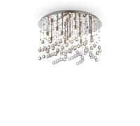 Moonlight 12 Light Large Semi Flush Ceiling Pendant Chrome G9 Netlighting Grey One Size