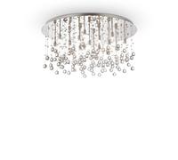 The Italian Collection Moonlight 15 Semi-Flush Ceiling Fitting In Chrome Finish With Clear Crystal