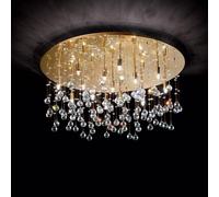 Moonlight 15 Light Extra Large Semi Flush Ceiling Pendant Gold G9 Netlighting Gold One Size