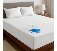 Moonlight Bedding Double Mattress Protector - Super Absorbent 100% Waterproof Mattress Protector - 30cm Deep Fitted Sheet Style Mattress Cover