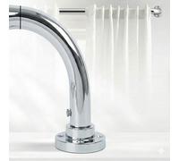 Moonlight Bedding Extendable Metal Curtain Rod For Bedroom-Adjustable Blackout Curtain Pole (Chrome, 63 - 118 Inch)