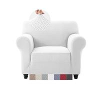 Moonlight Bedding High Stretch Sofa Cover 1 Seater - Spandex Elastic Fit Sofa Slipcovers, Soft Washable Furniture Protector for Pets/Kids/Dogs, Non Slip Couch Covers Silver Grey (Fits 32"-47")