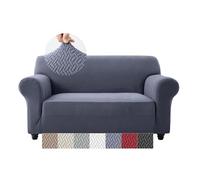 Moonlight Bedding High Stretch Sofa Cover 2 Seater - Spandex Elastic Fit Sofa Slipcovers, Soft Washable Furniture Protector for Pets/Kids/Dogs, Non Slip Couch Covers Navy (Fits 57"-70")