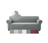 Moonlight Bedding High Stretch Sofa Cover 3 Seater - Spandex Elastic Fit Grey Sofa Slipcovers, Soft Washable Furniture Protector for Pets/Kids/Dogs, Non Slip Couch Covers (Fits 72"-91")