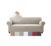 Moonlight Bedding High Stretch Sofa Cover 3 Seater - Spandex Elastic Fit Sofa Slipcovers, Soft Washable Furniture Protector for Pets/Kids/Dogs, Non Slip Couch Covers Beige (Fits 72"-91")