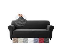 Moonlight Bedding High Stretch Sofa Cover 3 Seater - Spandex Elastic Fit Sofa Slipcovers, Soft Washable Furniture Protector for Pets/Kids/Dogs, Non Slip Couch Covers Black (Fits 72"-91")