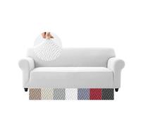 Moonlight Bedding High Stretch Sofa Cover 3 Seater - Spandex Elastic Fit Sofa Slipcovers, Soft Washable Furniture Protector for Pets/Kids/Dogs, Non Slip Couch Covers Silver Grey (Fits 72"-91")