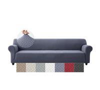 Moonlight Bedding High Stretch Sofa Cover 4 Seater - Spandex Elastic Fit Sofa Slipcovers, Soft Washable Furniture Protector for Pets/Kids/Dogs, Non Slip Couch Covers Navy (Fits 92"-118")