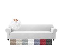 Moonlight Bedding High Stretch Sofa Cover 4 Seater - Spandex Elastic Fit Sofa Slipcovers, Soft Washable Furniture Protector for Pets/Kids/Dogs, Non Slip Couch Covers Silver Grey (Fits 92"-118")