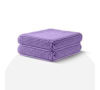 Moonlight Bedding Lilac Bath Mat Non Slip Anti Mould - 2 Pack Chenille Bathroom Mat 60x90cm Machine Washable Shower Mat