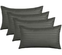 Moonlight Bedding Pillow cases 4 pack - Olive Green Stripe 50x75cm Luxury Pillowcase 100% Microfiber Hotel Quality Pillow Cover - Super Soft and Breathable Pillow Case