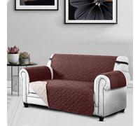 Moonlight Bedding Reversible Sofa Protector, Waterproof Quilted Cover 2 Seater (Brown & Beige, 224X179Cm)