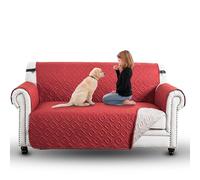 Moonlight Bedding Sofa Covers Water Resistant Sofa Cover 3 Seater Reversible Sofa Slipcovers Furniture Protectors from Pets Kids Soft Quilted with Non Slip Elastic Straps (Sofa, Burgundy/Beige)