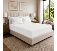 Moonlight Bedding Super King Fitted Sheet 25Cm Deep Pocket -Hotel Quality Soft Easy Care Bed Sheet,(White, 180X200 Cm, 71X79 Inch)