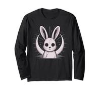 Moonlight Bunny Grunge Alt Rabbit Horror Witch Moon Crazy Long Sleeve T-Shirt