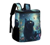 Moonlight Cat Cooler Backpack Insulated Ice Chest Bag Lunch Box Rucksack for Men Women