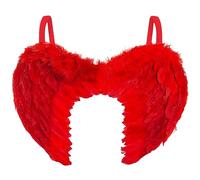 Moonlight Fright Womens Red Angel Wings Adult Devil Costume Accessories - Red Devil Wings for Halloween Costumes Adults - Ladies Fallen Angel Halloween Outfit or Girls Cupid Fancy Dress Accessories