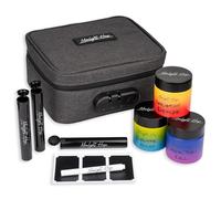 Moonlight Haze Smell Proof Bag with Accessories - Smell Proof Box Stash Box Gift Set, 3 Smell Proof Containers, Integrated Rolling Tray, 3 Tubes, Stash Jars, Gifts for Men & Women (Without Grinder)