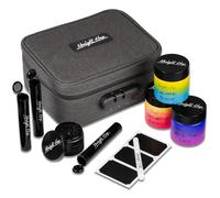 Moonlight Haze Smell Proof Bag with Accessories - Smell Proof Box Stash Box Gift Set, 3 Smell Proof Containers, Metal Grinder, Integrated Rolling Tray, 3 Doob Tubes, Stash Jars, Gifts for Men & Women