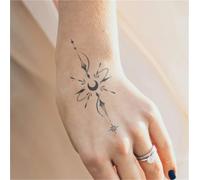 Moonlight Herbal Tattoo Stickers, Waterproof And Sweatproof, Realistic Moon-Shaped Arm Tattoos, Long-Lasting 2 Weeks, Fake Tattoos