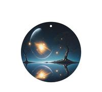 Moonlight in Dreams 4 Pcs Car Air Freshener Cards, Hanging Disposable Card Fresheners for Vehicles, Lavender Scented