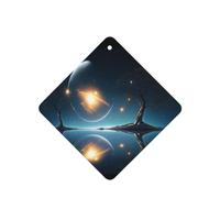 Moonlight in Dreams 4 Pcs Car Air Freshener Cards, Hanging Disposable Card Fresheners for Vehicles, Lavender Scented