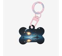 Moonlight in Dreams Dog Tags Bone-Shaped Pet Tag,Acrylic Pet ID Tags Durable and Stylish,Perfect for Small to Large Pets