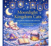 Moonlight Kingdom Cats Coloring Book for Adults: A Cozy Fantasy Coloring Journey Under the Moonlight