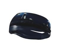 Moonlight Lighthouse Headband Hair Sweat Headband Head Wrap Hair Non-Slip Stretchable Washable Makeup Headband