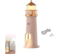 Moonlight Lighthouse Night Light,Lighthouse Decor Light,LED Night Lamp Lighthouse with Remote Control and Timing,Rechargeable Moonlight Projector Light,Home Bedroom Decor (Body Sensor Models)