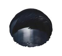 Moonlight Lighthouse Print Washable Reusable Shower Cap/Hair Hat With Lining/Elastic Fit All Hair Lengths