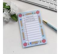 Moonlight Makers Daily To Do List - Teacher Survival Checklist Designed Cute Desk Notepad, Novelty Office Gifts for Coworkers & Teacher Gifts, 50 Tear-Away Pages Cute Notepad Stationery - Pack of 2