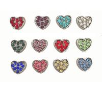 Moonlight Memories June Birthstone Silvertone Crystal Heart - 5mm floating charm will fit Living memory lockets and Origami Owl style lockets