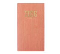 Moonlight Miles 2026 Pocket Diary A6 Week to View Small Slim Diary Full Year Agenda 2026 Weekly Planner Organiser Appointment Work Academic Diary (Pink)