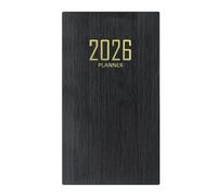 Moonlight Miles 2026 Pocket Diary A6 Week to View Small Slim Diary Full Year Agenda 2026 Weekly Planner Organiser Appointment Work Academic Diary (Black)