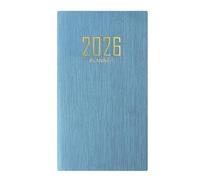 Moonlight Miles 2026 Pocket Diary A6 Week to View Small Slim Diary Full Year Agenda 2026 Weekly Planner Organiser Appointment Work Academic Diary (Blue)