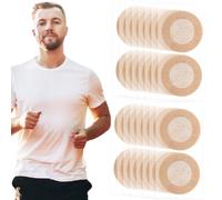 Moonlight Miles Nipple Covers for Men 160 Pcs (80 Pairs), Disposable Anti-Chafing Nipple Protector Stickers for Running, Gym, Sports (Beige)