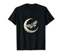 Moonlight Moth Crescent Moon Vintage Forest Nature T-Shirt