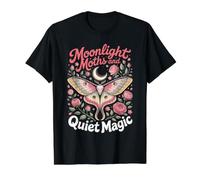 Moonlight Moths and Quiet Magic Butterfly Moth Nature Value Graphic T-Shirt, Men, Black, XL