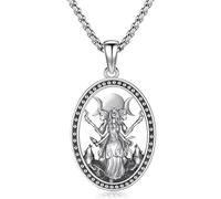 Moonlight Muse Necklace - Vintage Oval Pendant for the Modern Goddess (Bold Chain)