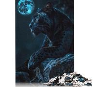 Moonlight Mystical Panther Jigsaw Puzzles Puzzle for Adults Kids. 1000 Piece Great Gifts Challenge Toy Educational Game Home Decoration for Adults& Kids Age 14 Years Up 1000pcs (40x28cm)